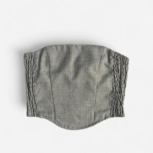 H&M strapless gray corset
